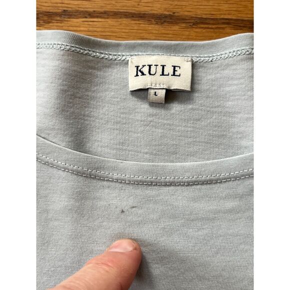 KULE Blue Brown Ombre Box Crop Top T Shirt Tee Top Women's Size Large - Picture 10 of 10